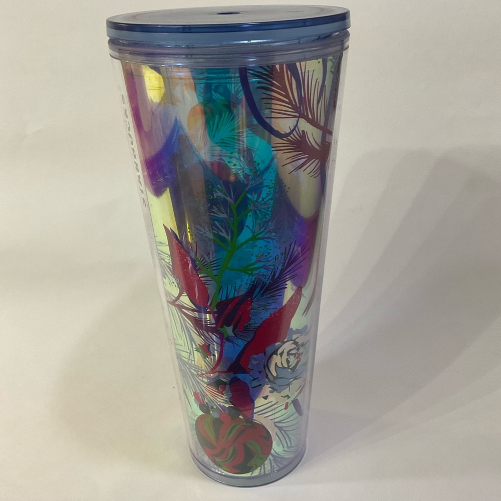 Starbucks Holiday 2023 Tumbler Roses Translucent Missing Straw & Topper - Picture 6 of 9